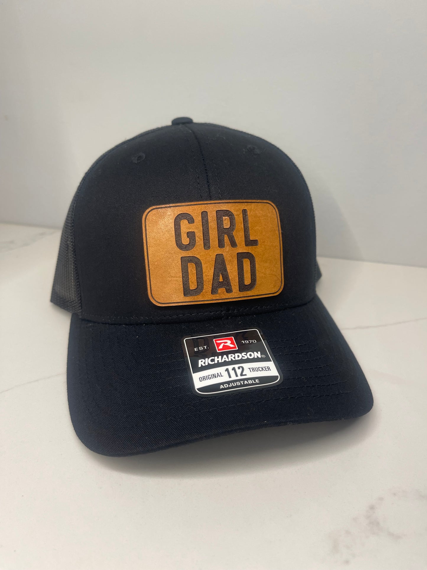 Girl Dad Leather Patch Hat
