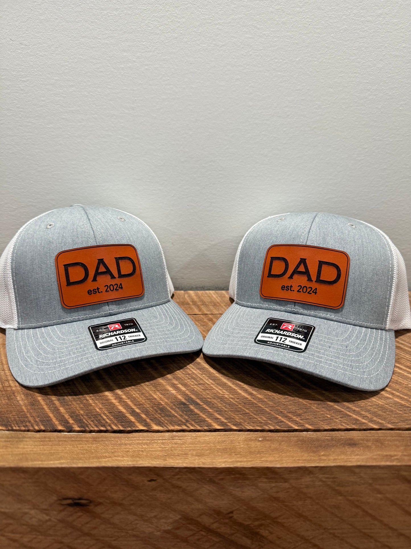 Dad ESTABLISHED Leather Patch Hat