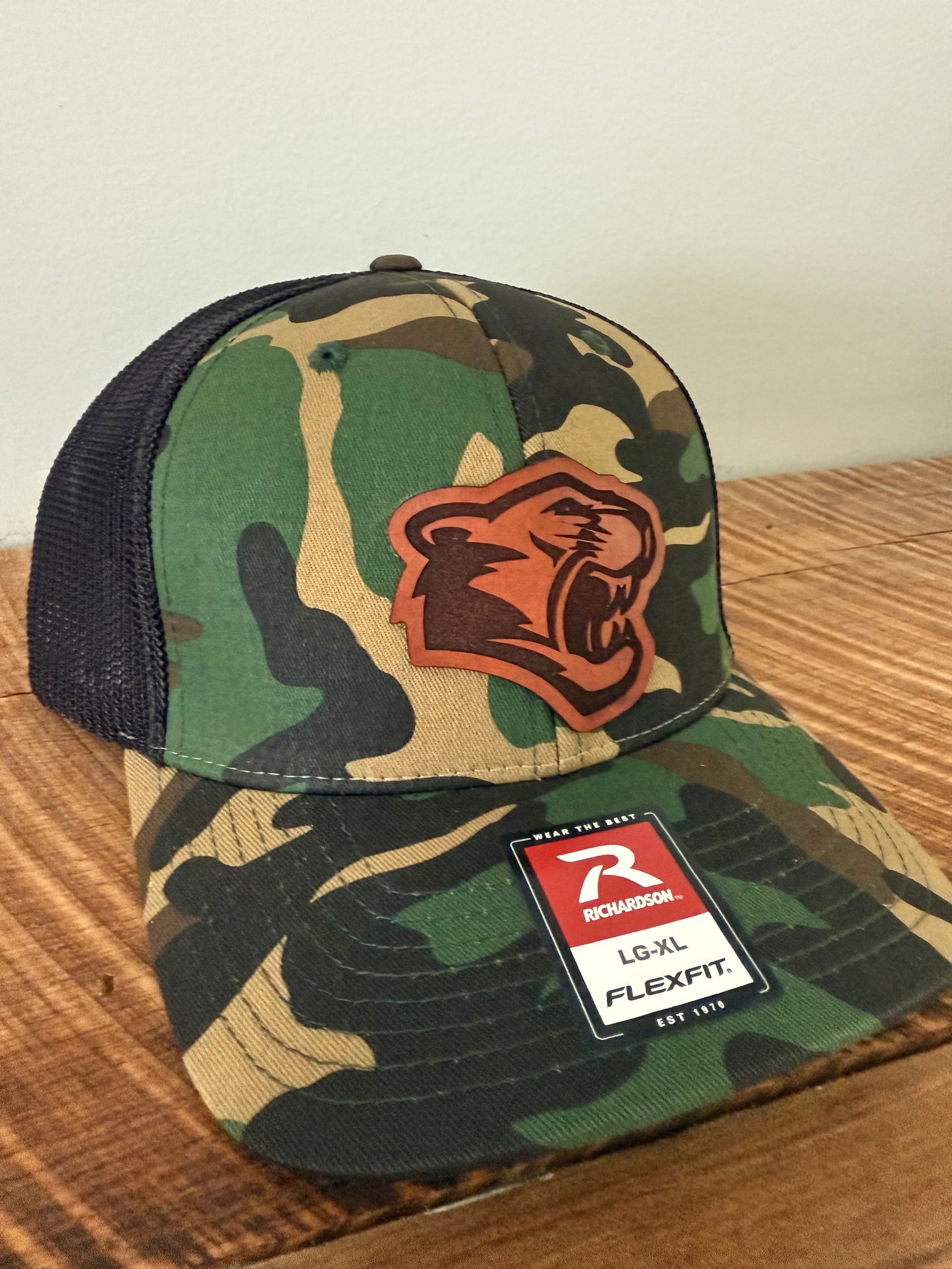 Cougars Leather Patch Hat | Richardson 112 Trucker | Custom Football Spirit Hat for Fans, Players & Coaches