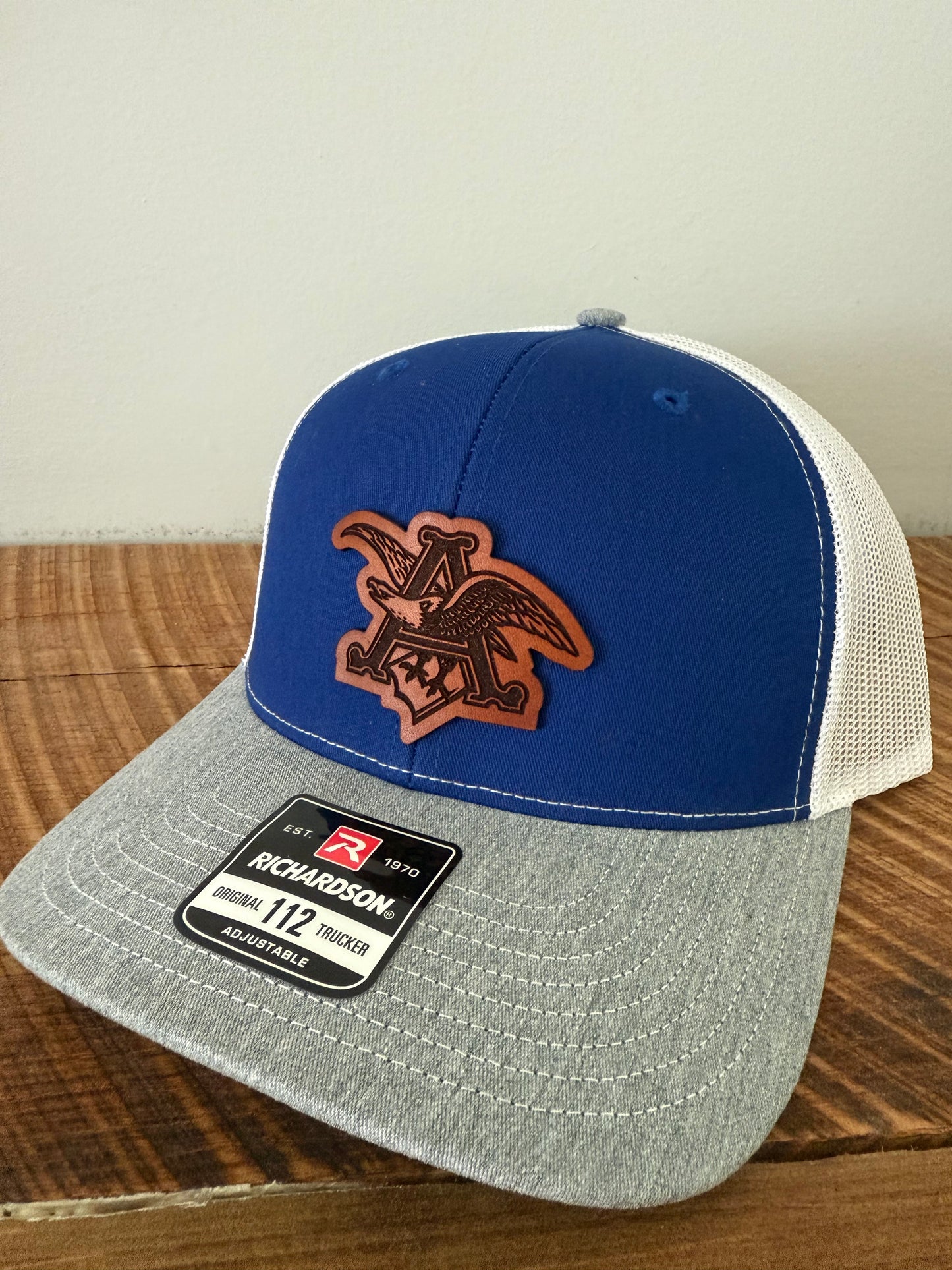 Eagles Leather Patch Hat | Richardson 112 Trucker | Custom Football Spirit Wear for Fans, Coaches & Students
