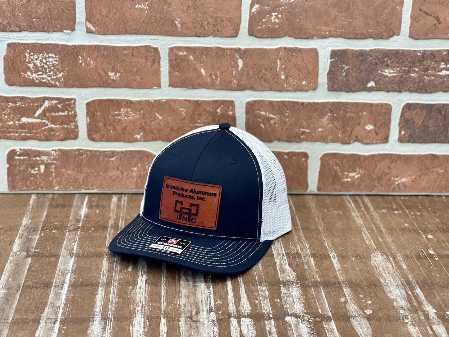 Custom Logo Leather Patch Richardson 112 Trucker Hat