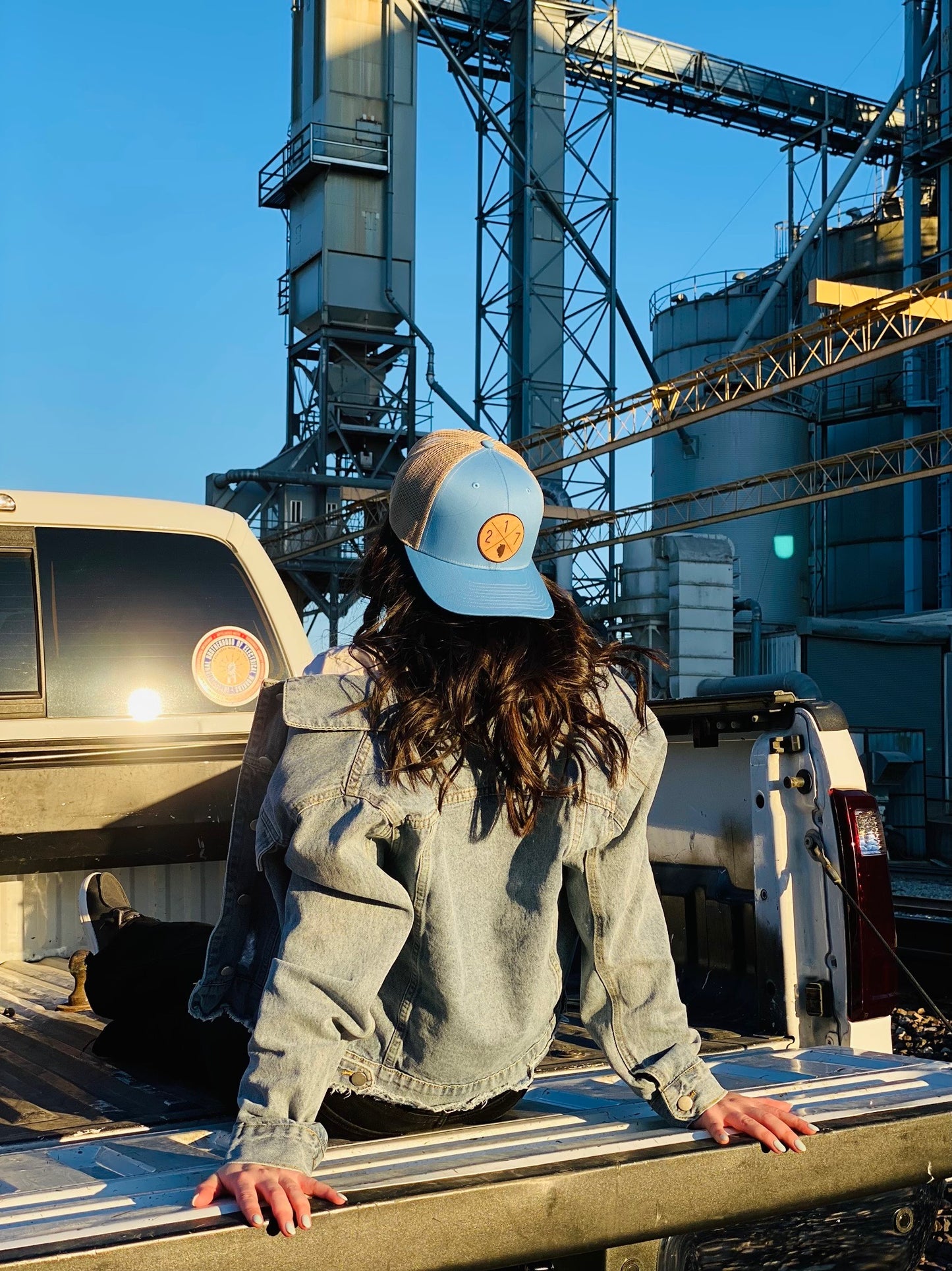 Custom Leather Patch Compass Snapback