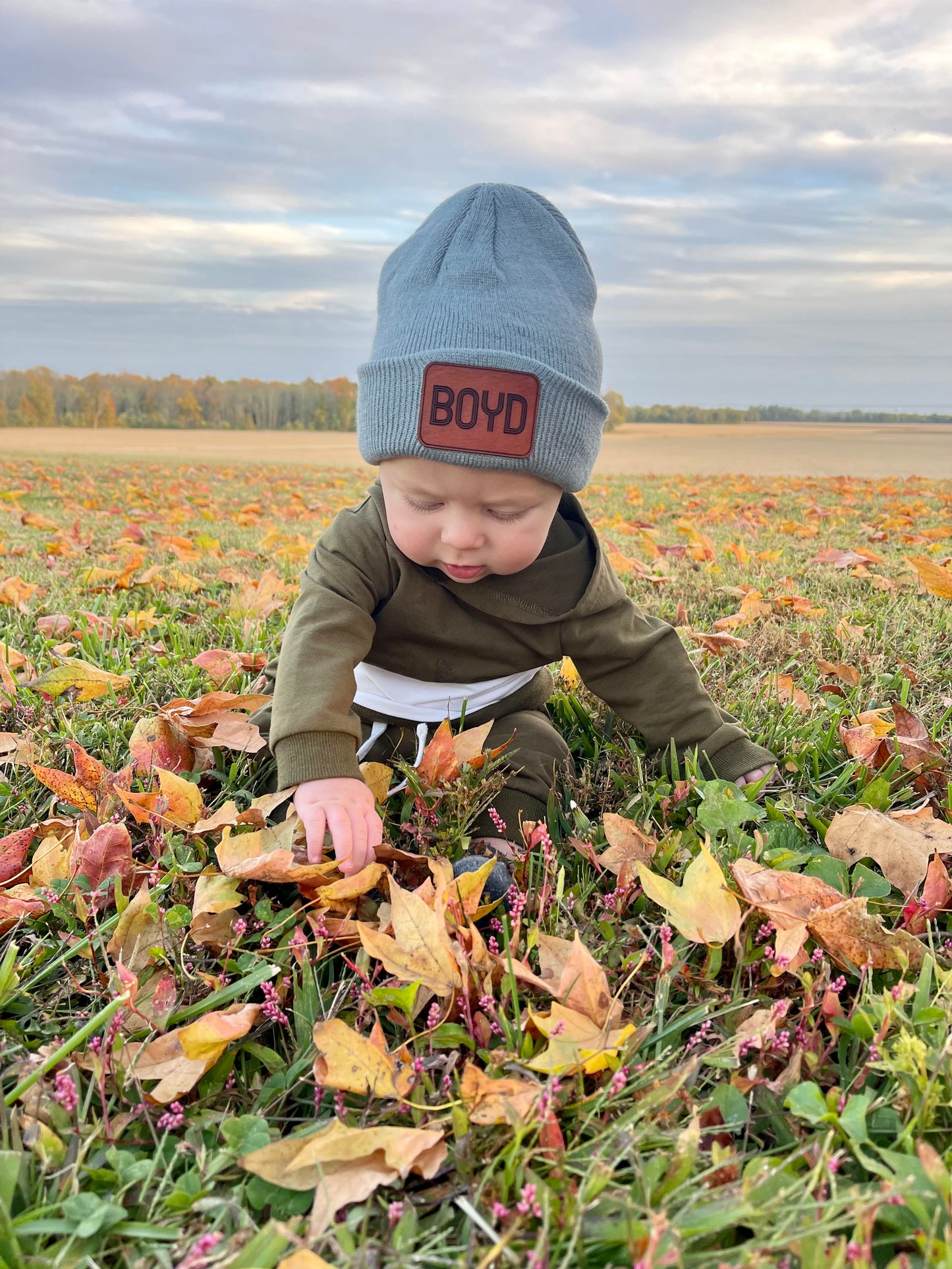 Newborn Name Patch Beanies