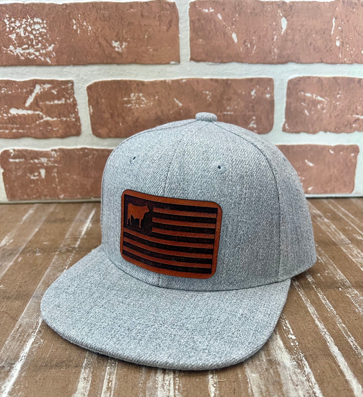 Cow--Flag Denim Hat (Baby/Youth)
