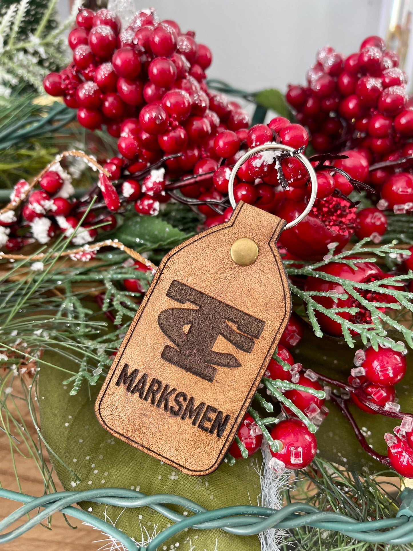 Personalized Leather Keychain