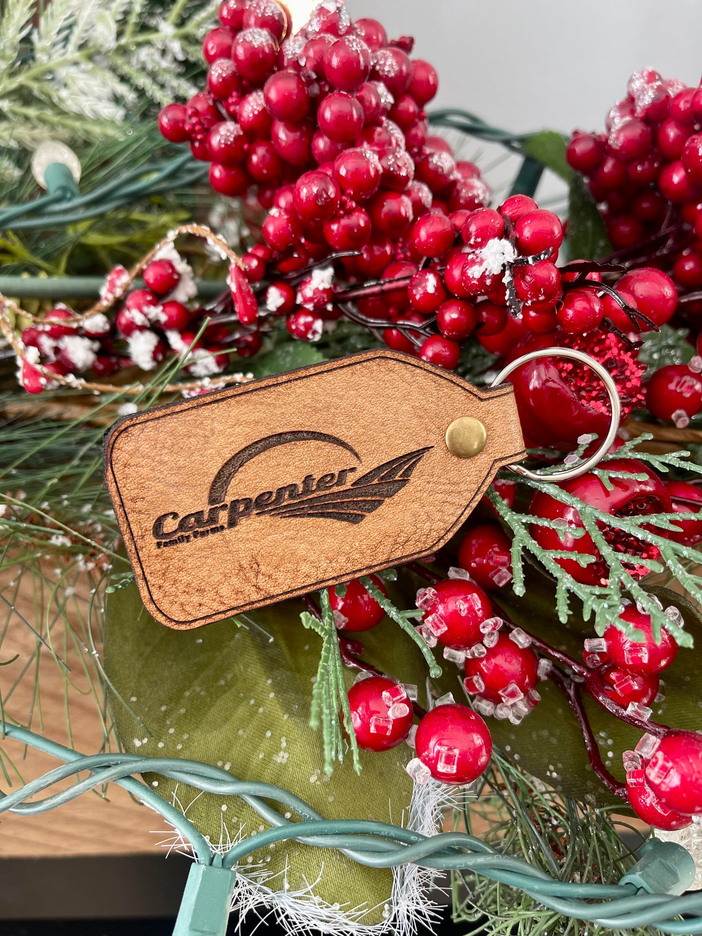 Personalized Leather Keychain