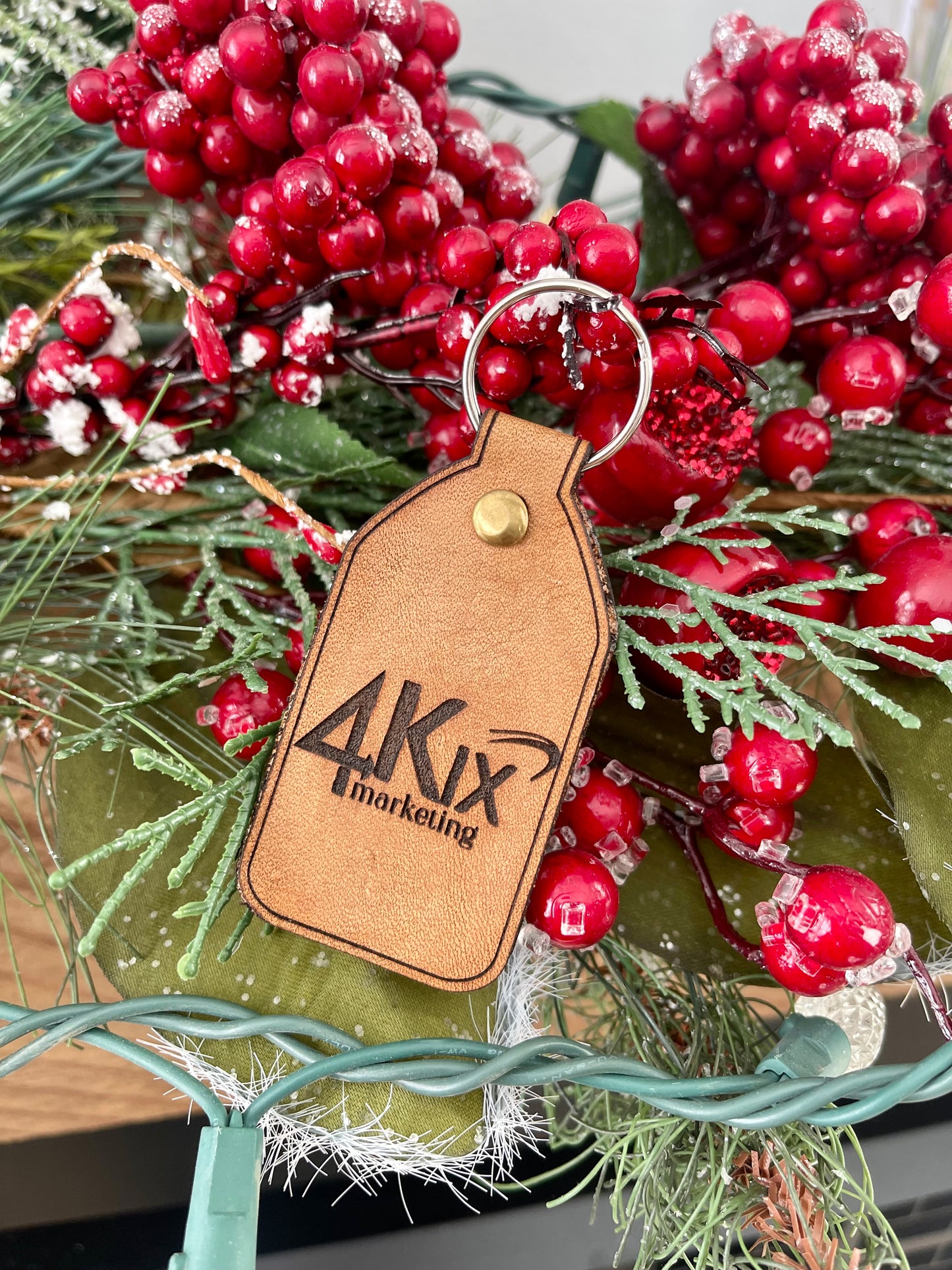 Personalized Leather Keychain