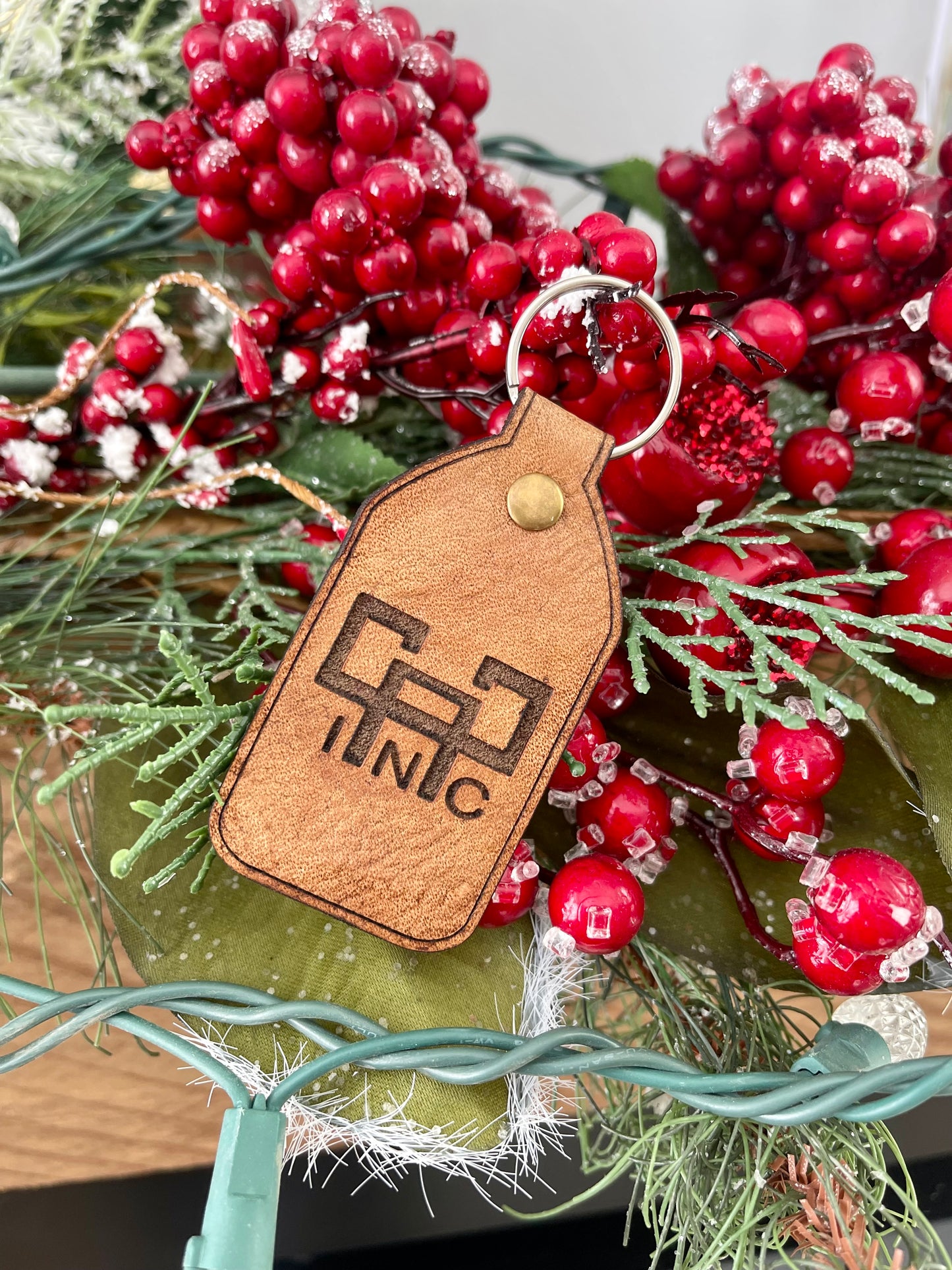 Personalized Leather Keychain