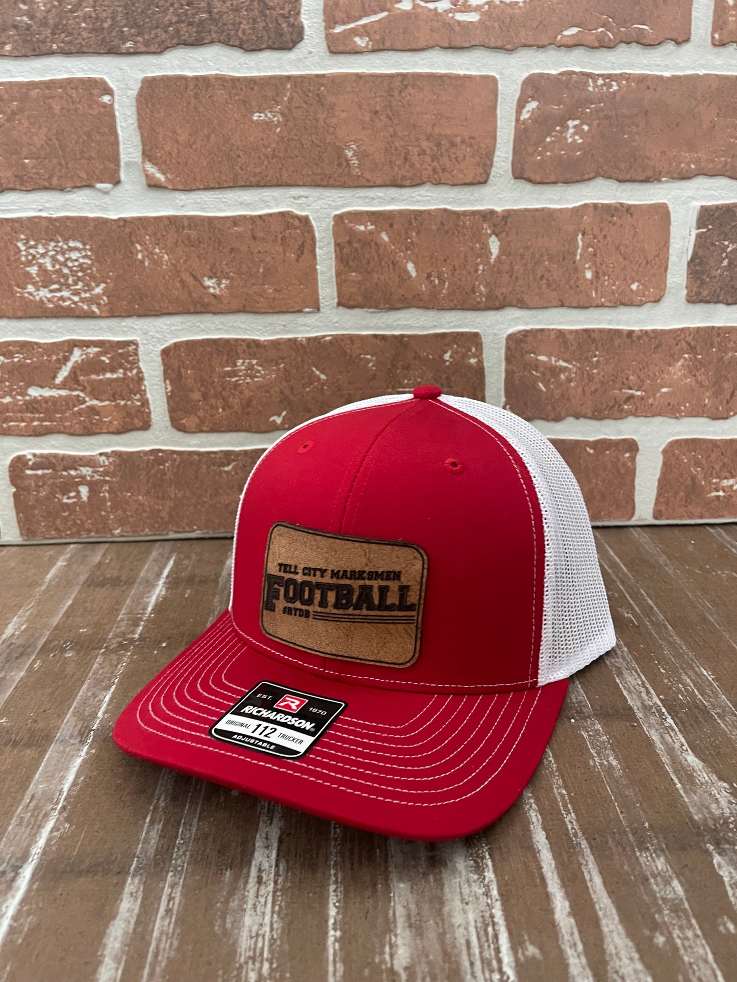 Custom Leather Patch Trucker Hat-- Richardson 112