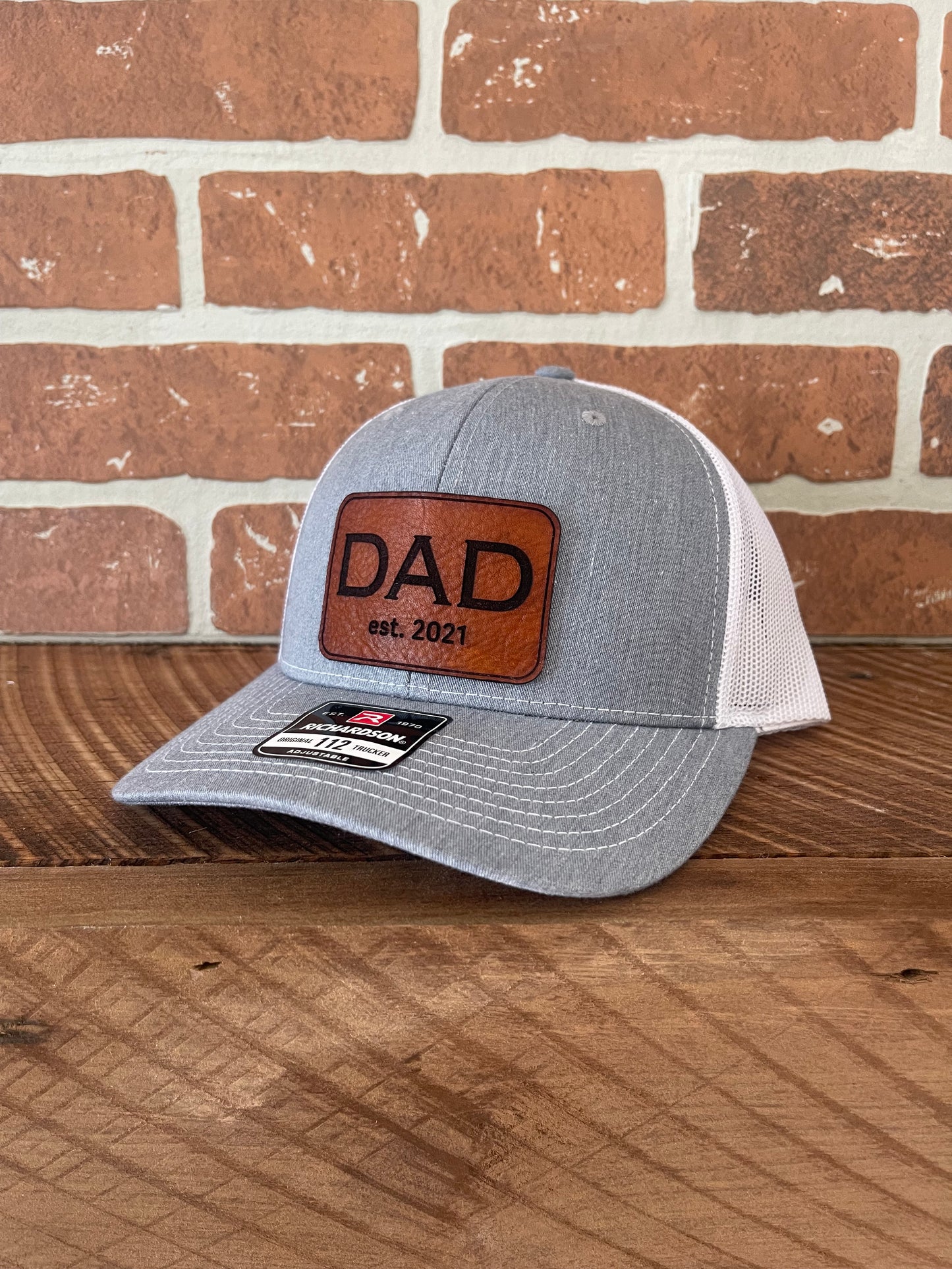 Dad ESTABLISHED Leather Patch Hat