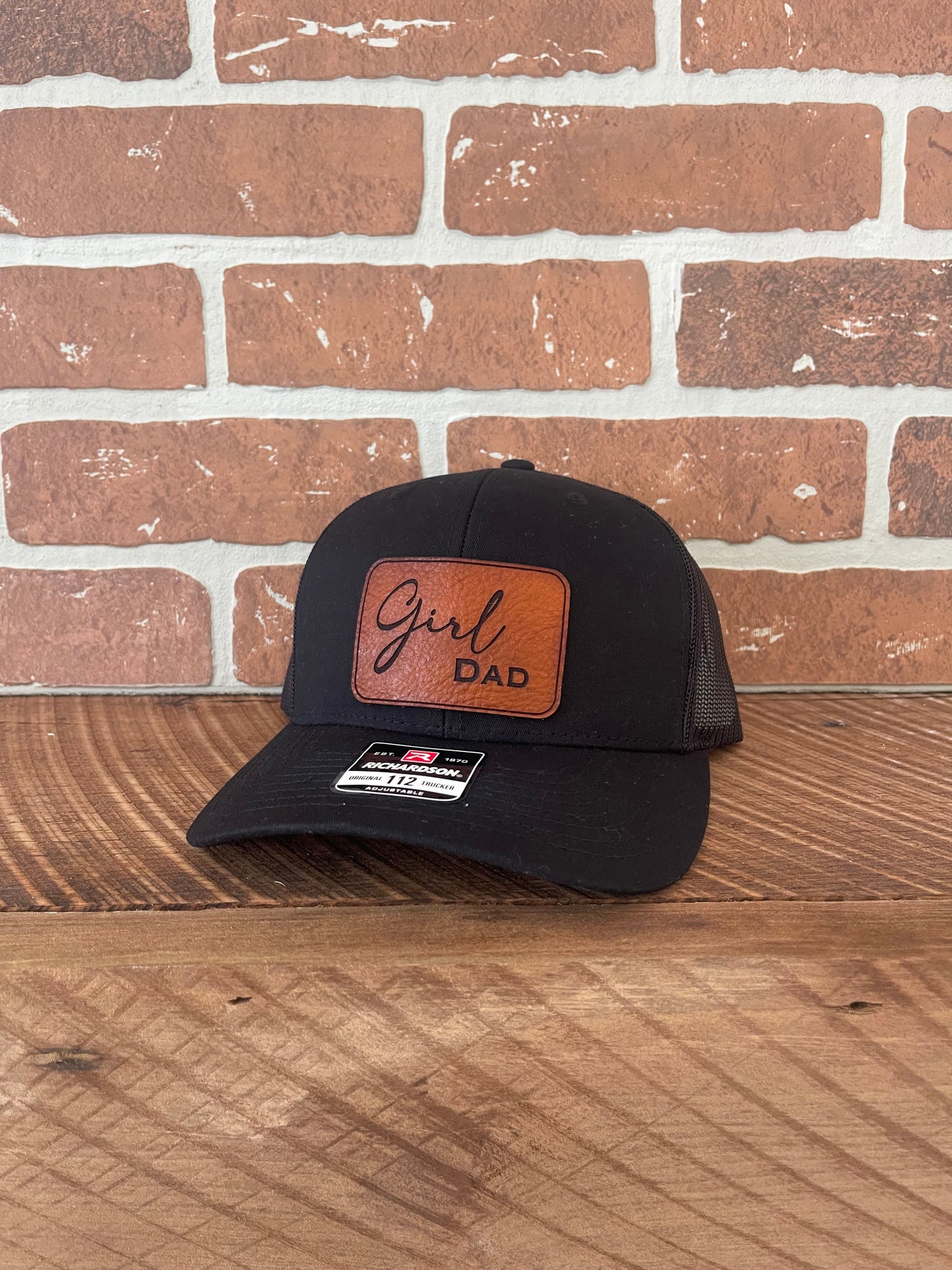 Girl Dad Leather Patch Hat