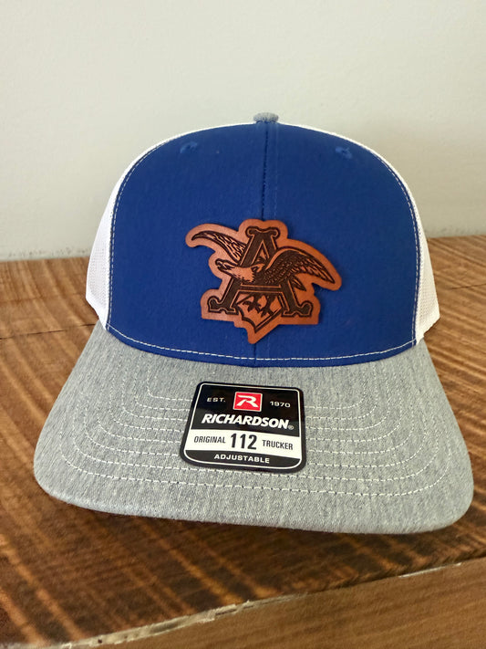 Eagles Leather Patch Hat | Richardson 112 Trucker | Custom Football Spirit Wear for Fans, Coaches & Students