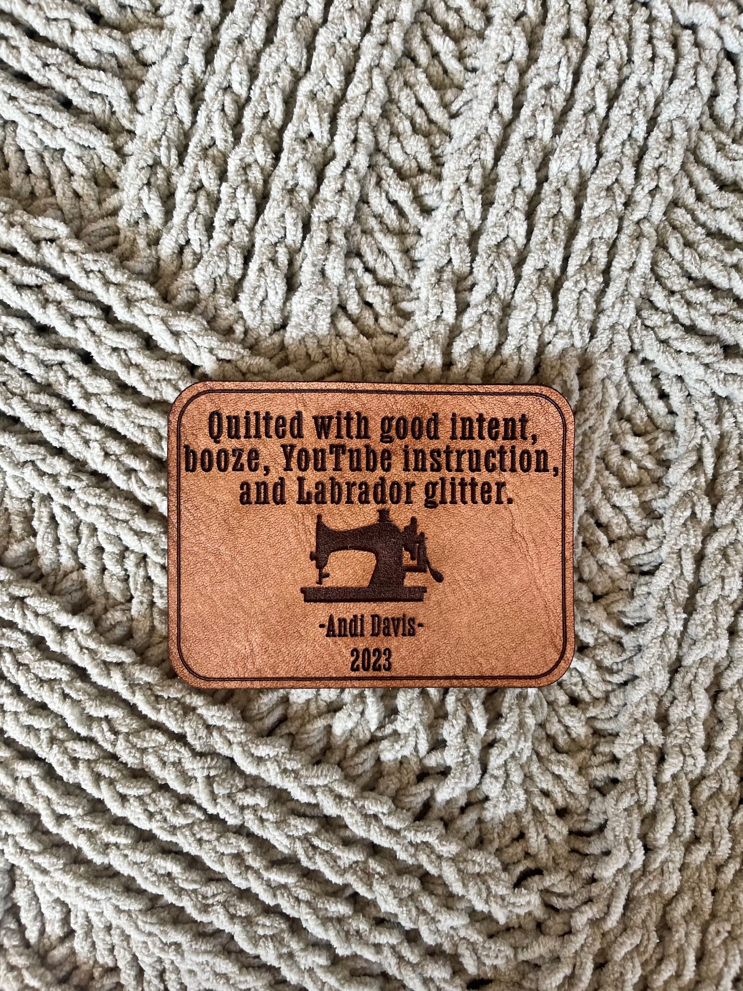 Leather Quilt/Blanket Tag